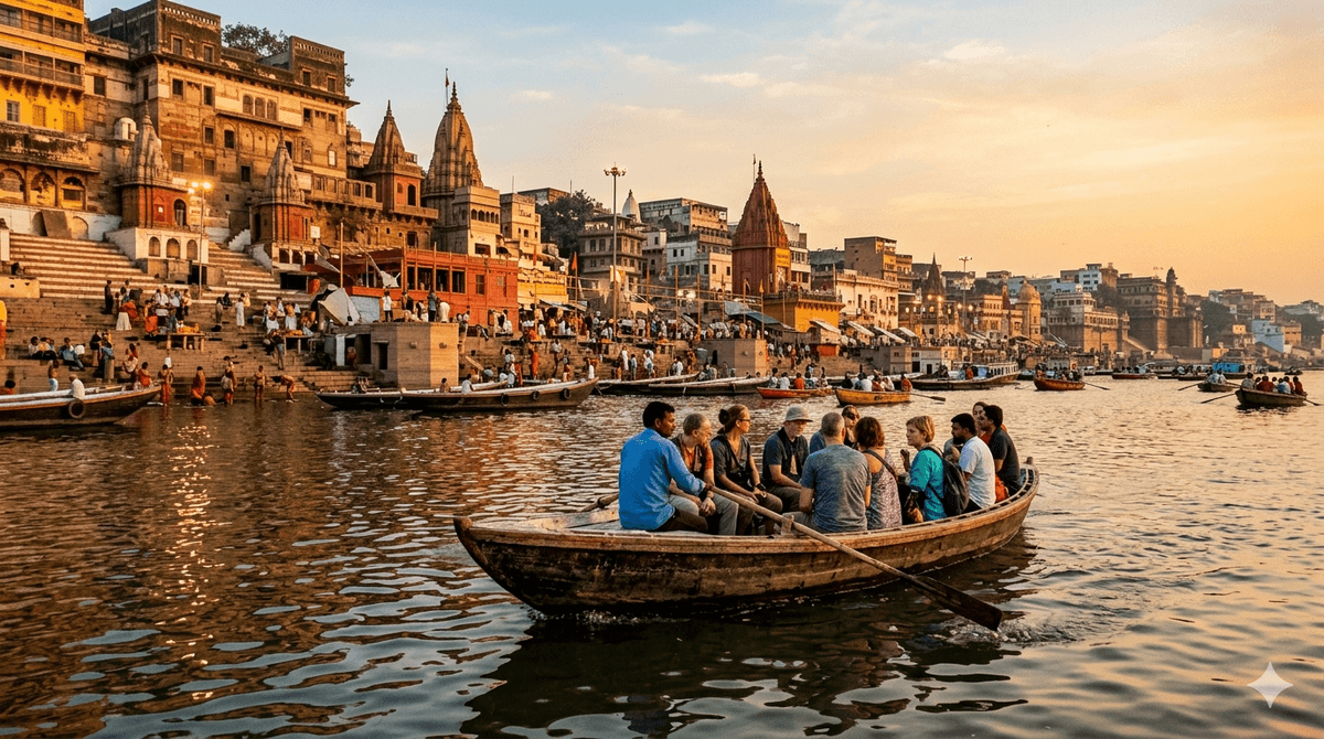 Image of 84 Ghats Boat Tour in Varanasi: Routes, Timings, Prices & Online Booking Guide